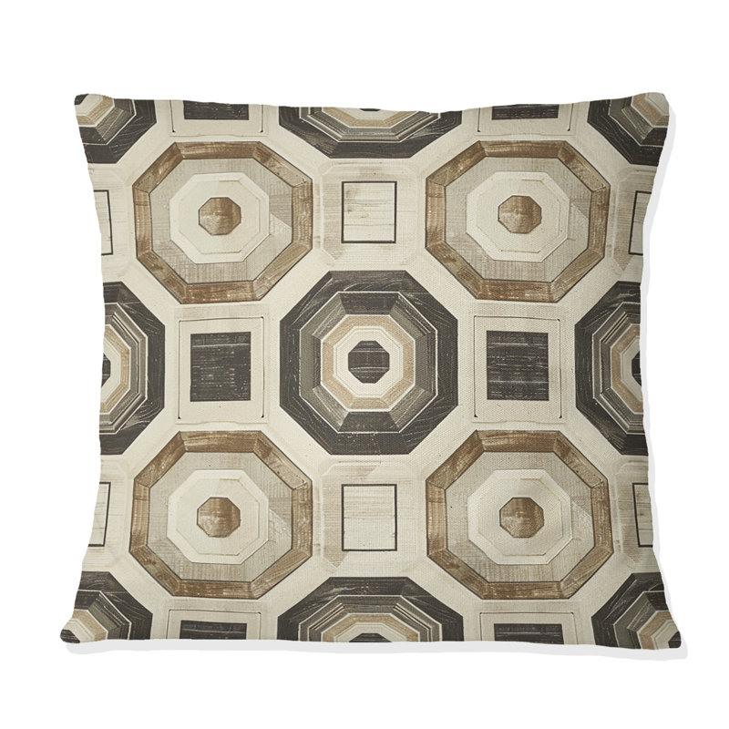Coussin Beige clair Midcentury I - Midcentury, H 16 po x l 16 po