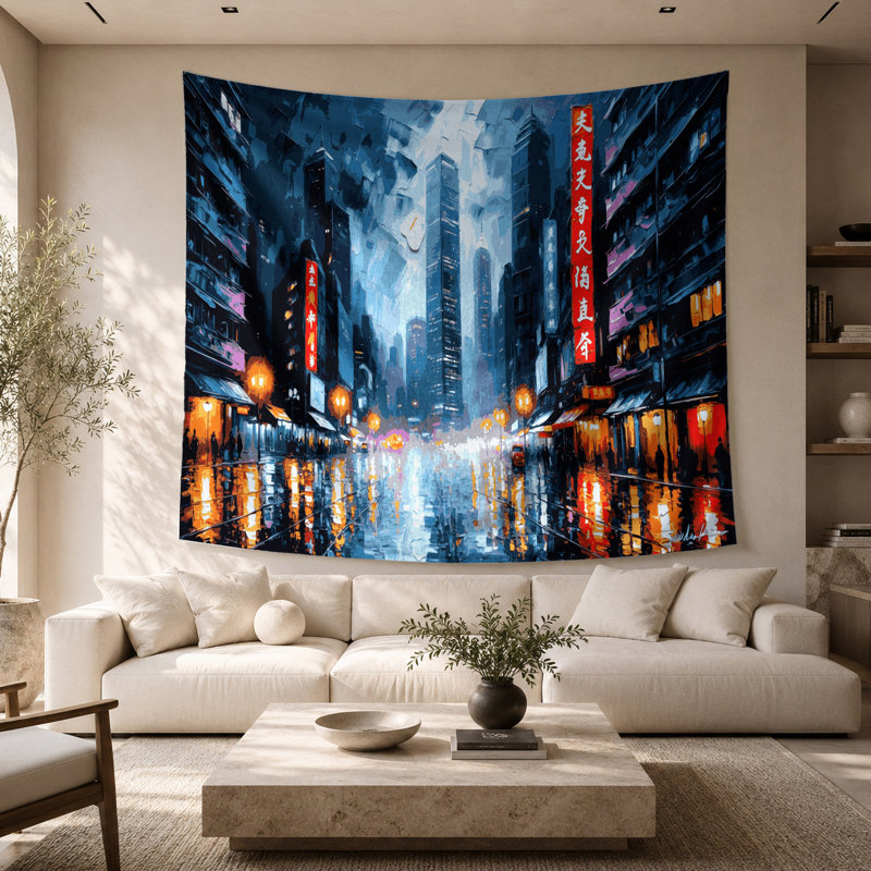 Tapisserie «Cities», 68 po x 80 po