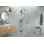 Halo 53 in. x 45 in. x 78 in. 90-degree Fully Frameless Glass Hinged Shower Enclosure