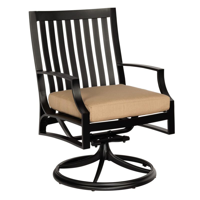 Woodard Swivel Dining Arm Chair with Optional back cushion