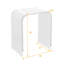Ensemble de 2 tables de bout en acrylique, table de chevet carrée contemporaine et table d'appoint, table basse Lucite transparente avec bords en cascade pour petit salon, salle de bain, chambre à coucher et bureau