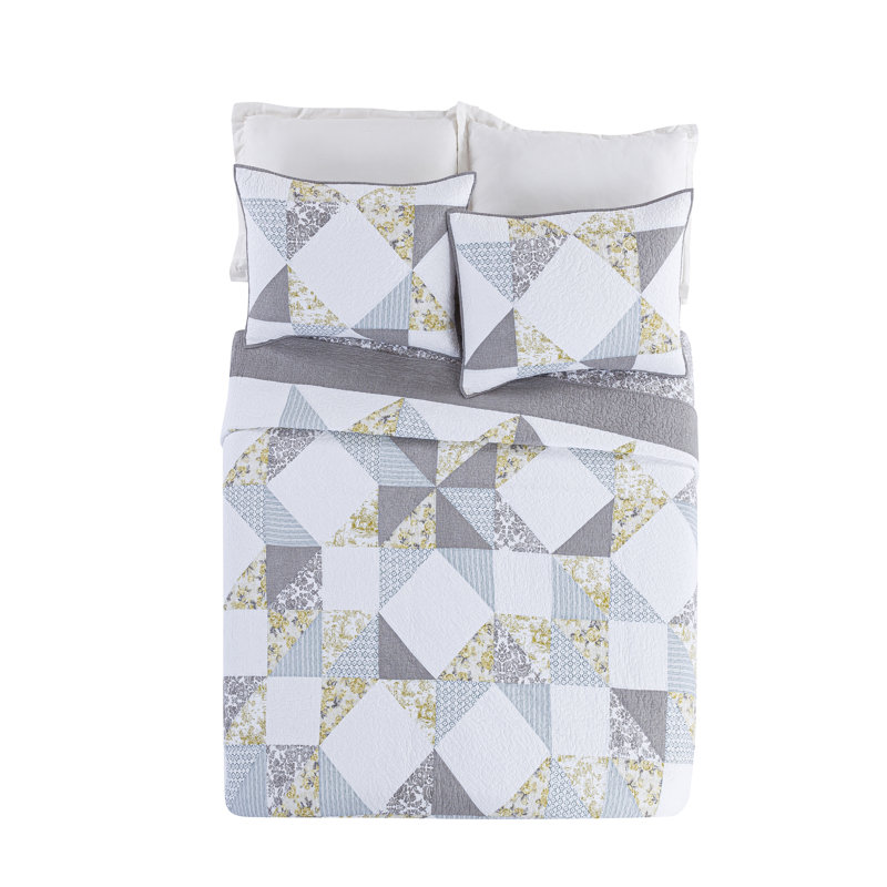 Ensemble de courtepointe 3 pièces Reine-Marie, King Quilt + 2 King Shams