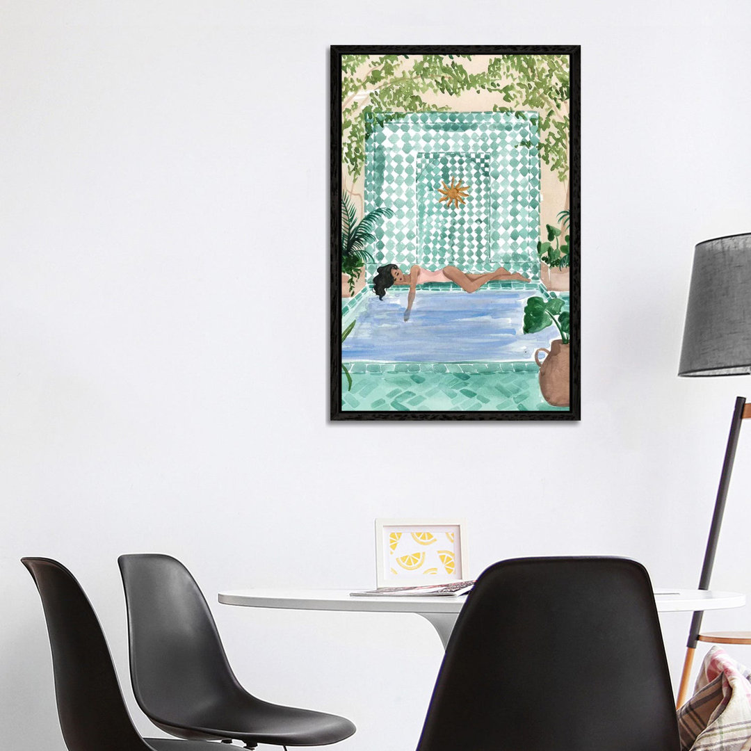 Poolside Siesta von Sabina Fenn - Galerie-umwickelte Leinwand Giclée auf Leinwand