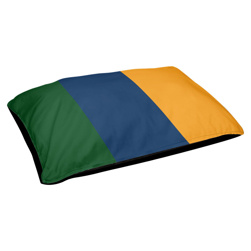 Coussin extérieur Utah, Très grand (l 50 po x P 40 po x H 17 po), Vert / bleu marine / doré