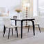Ensemble de 2 chaises de salle à manger crème: similicuir style moderne Mid-Century-1522723099