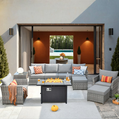 Ignatz 10 - Piece Patio Furniture Set With Cushions