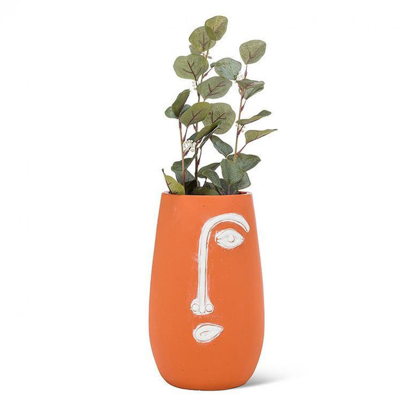 Pot à fleurs orange
