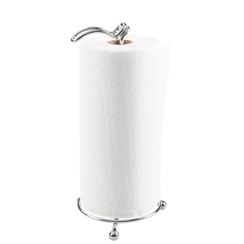 iDesign Classico Silver Metal Freestanding Paper Towel Holder