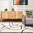 Davyd Abstract Machine Woven Polypropylene Area Rug in White-762072270