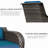 5 Piece Rattan Outdoor Sectional Conversation Sets With 2 Swivel Rocking Chairs,2 Ottomans And 1 Side Table