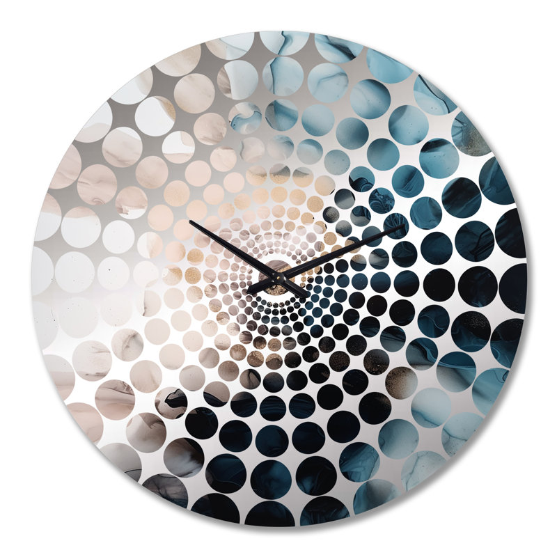 Steffanie - Abstract Marble Wall Clock, Large