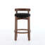 Ensemble de 2 tabourets de comptoir pivotants, tabourets de bar de style Mid-Century moderne avec dossier, hauteur de siège de 26 pouces, structure en bois massif, chaises de bar rembourrées en lin doux avec repose-pieds, idéal pour un îlot de cuisine