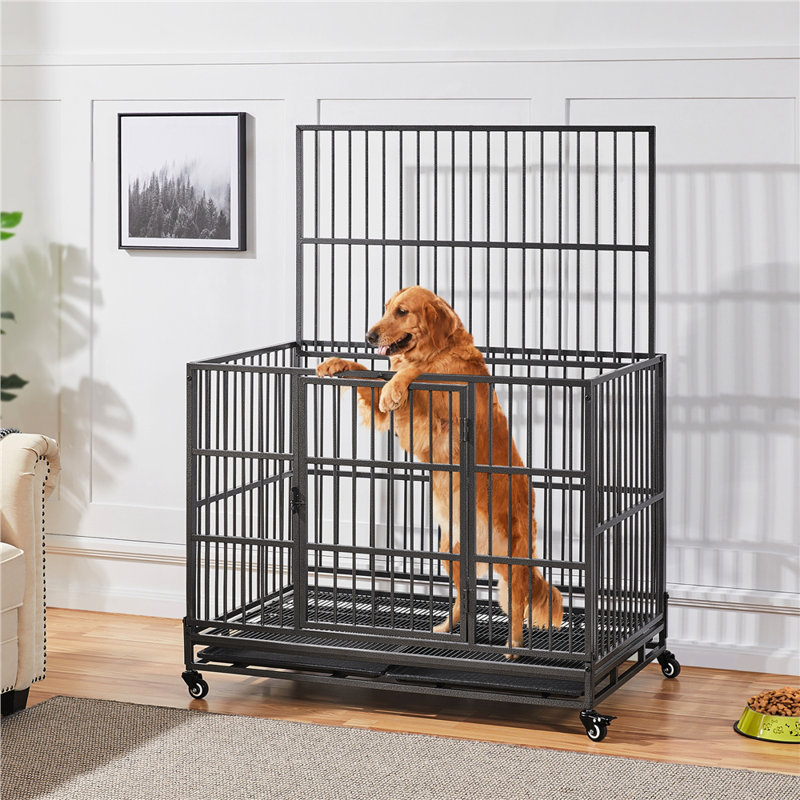 Indestructible Dog Crate For Medium-to-Large-Sized Dogs, Medium (33.5"" H x 27"" W x 42"" D)