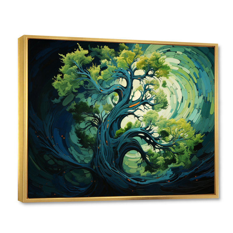 Redwood Tree Symphony Of Green - Reproduction d'art sur toile, séquoia, H 12 po x l 20 po x P 1 po, Or
