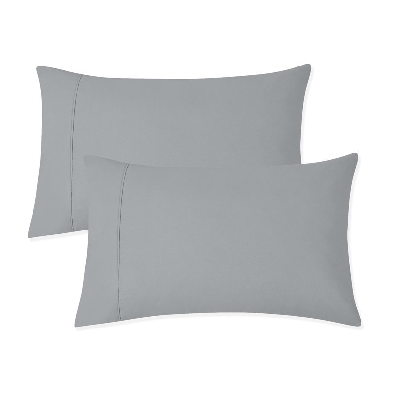 100% Cotton Ultra-Light Pillowcases, Twin, Light Gray