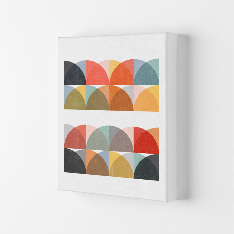 Scandinavian Colourful Geometric Original 2 - Print, 30cm H x 21cm W x 1cm D, No Frame