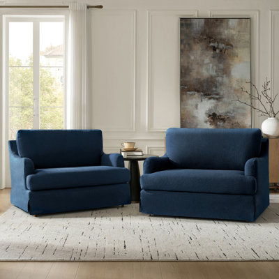 Chaise parsons surdimensionnée avec accoudoirs uniques Terren