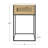 Gaener 13'' W Metal Nightstand-1026146890