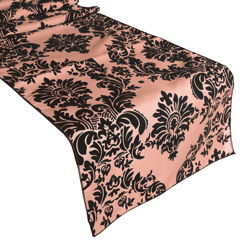 Batum, 120" x 12", Black/Peach