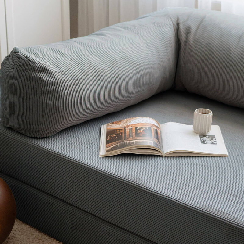 Canapé-lit 3 places, Anthracite, 3, H 39,37 po x l 27,56 po x P 78,74 po
