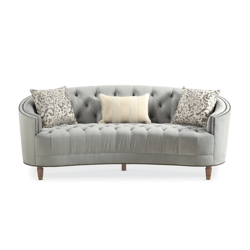 Anarah 90'' Upholstered Sofa, Light Blue Fabric