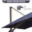 Parasol en porte-à-faux rectangulaire 120 po x 156 po avec base et rotation à 360 degrés Delly-1727230621