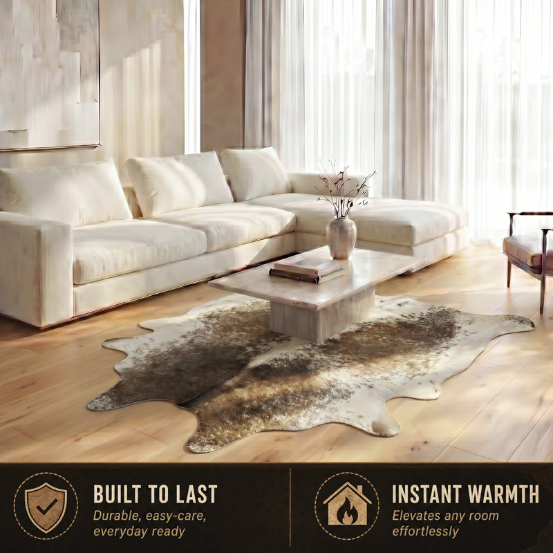Tommy Performance Cowhide Animal Print Indoor Rug