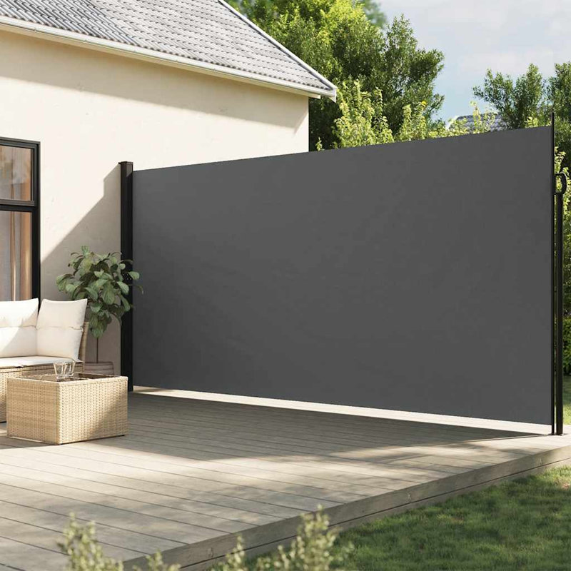 Vidaxl Retractable Side Awning, Anthracite, 86.6" x 118.1"