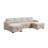 Upholstered U-Shaped Sectional Symmetrical-2081971018