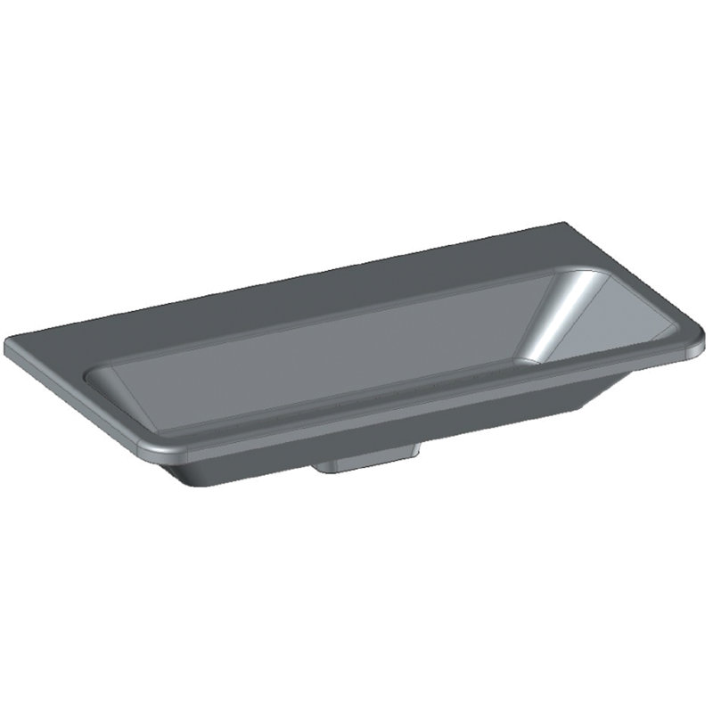 Belfry Bathroom Greenhorn 420mm W Grey Dolomite Rectangular Sink, 14cm H x 70cm W x 42cm D
