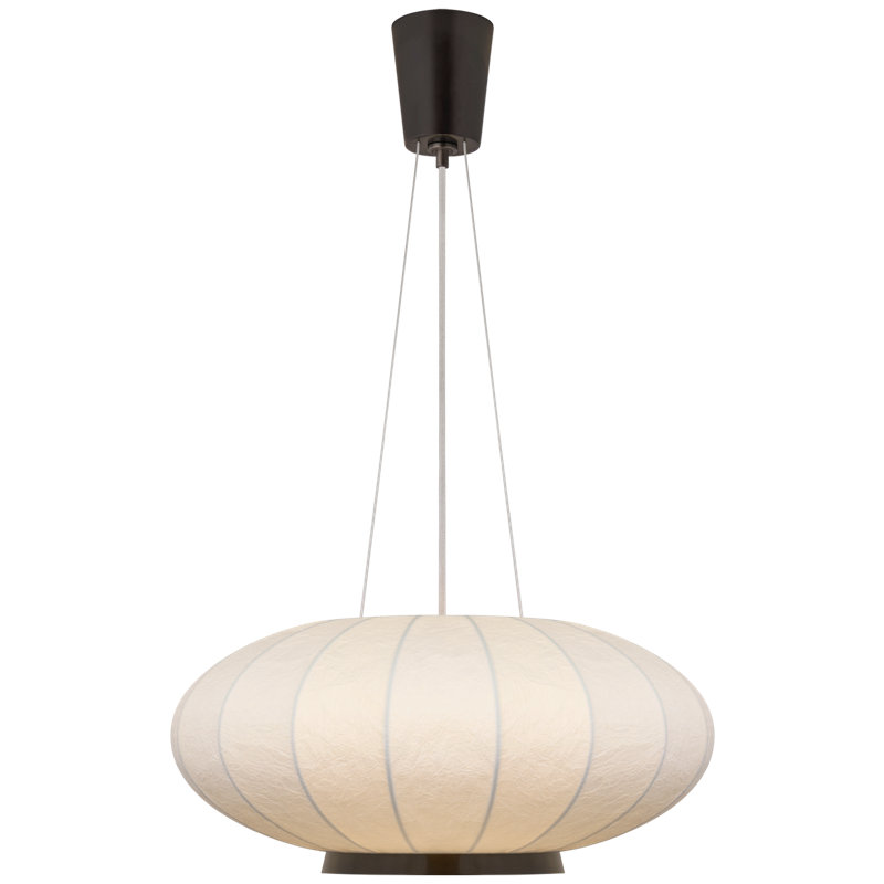 Barbara Barry Paper Moon Large Hanging Shade, Bronze, 12" H x 26" W x 26" D