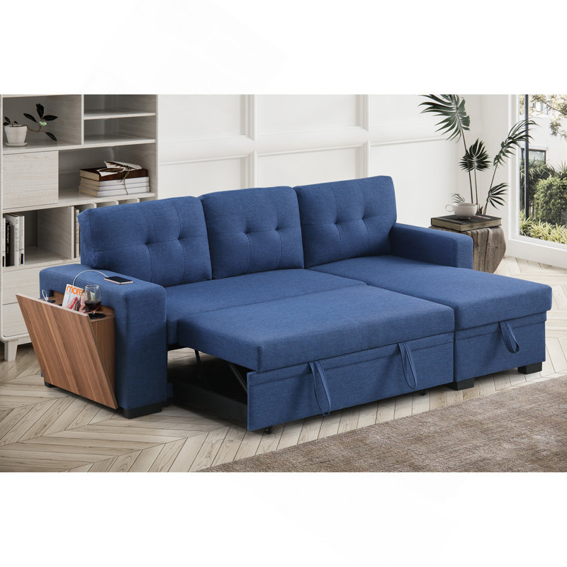 Canapé modulaire 3 pièces rembourré, Bleu