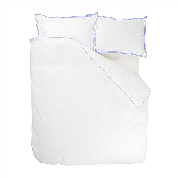 Astor Cotton Duvet Cover, Queen Duvet Cover, Charcoal/Dove
