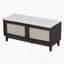 Banc d'entrée en rotin avec rangement Boho-1840637808