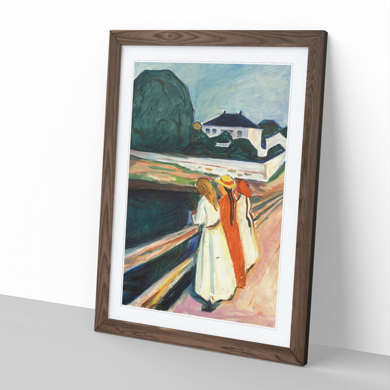 The Modern Eye by Edvard Munch - Picture Frame Painting, 48cm H x 36cm W x 2cm D, Walnut Framed
