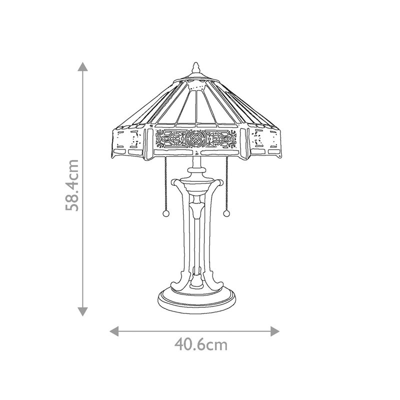 Mccallister 58.4cm Tiffany Style Table Lamp