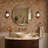 1-Light Dimmable Milky Glass Wall Sconce