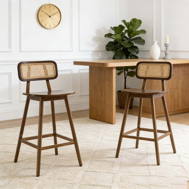 Tabouret de bar d'intérieur en bois, Noyer