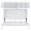Grand lit escamotable mural avec armoires supérieures, blanc - Lit de rangement mural peu encombrant-1260291053-1260291052