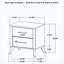 Table de chevet 2 tiroirs Natural Pine