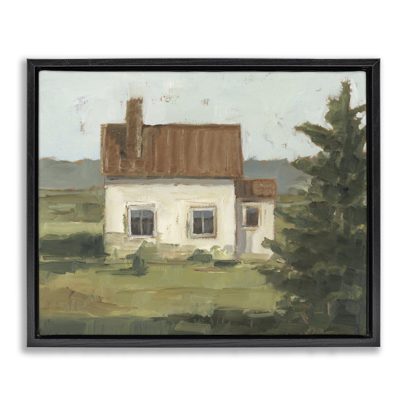Art mural sur toile flottant Seclude Cottage View, encadré par Ethan Harper, H 25 po x l 31 po, Cadre flottant noir de jais
