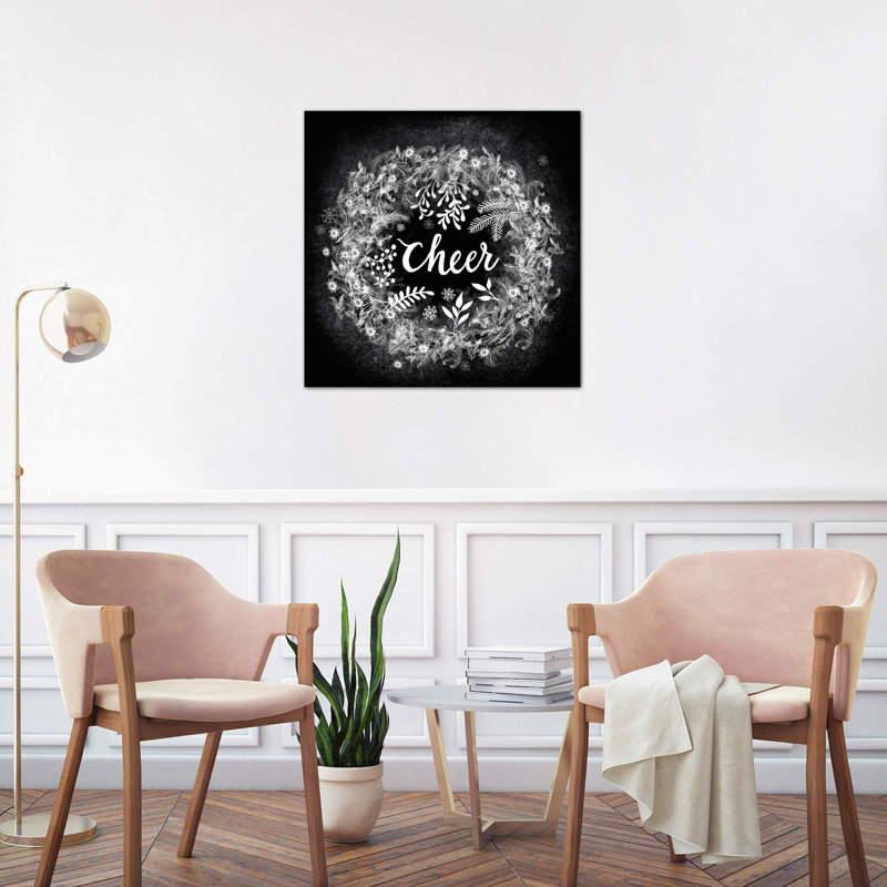 Frosty Cheer 1 Piece Wrapped Canvas Wall Art, 66.04 cm H x 66.04 cm W x 1.91 cm D