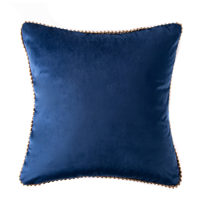 Coussin décoratif en velours, Marine, Housse de coussin et insert