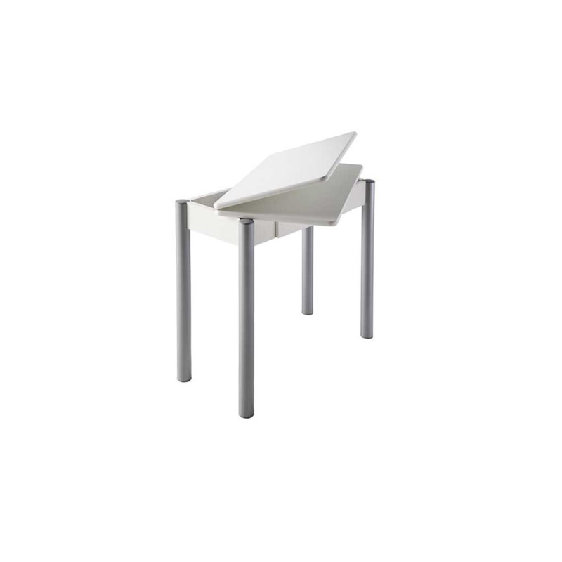 Giddeon Extendable Metal Base Dining Table, White