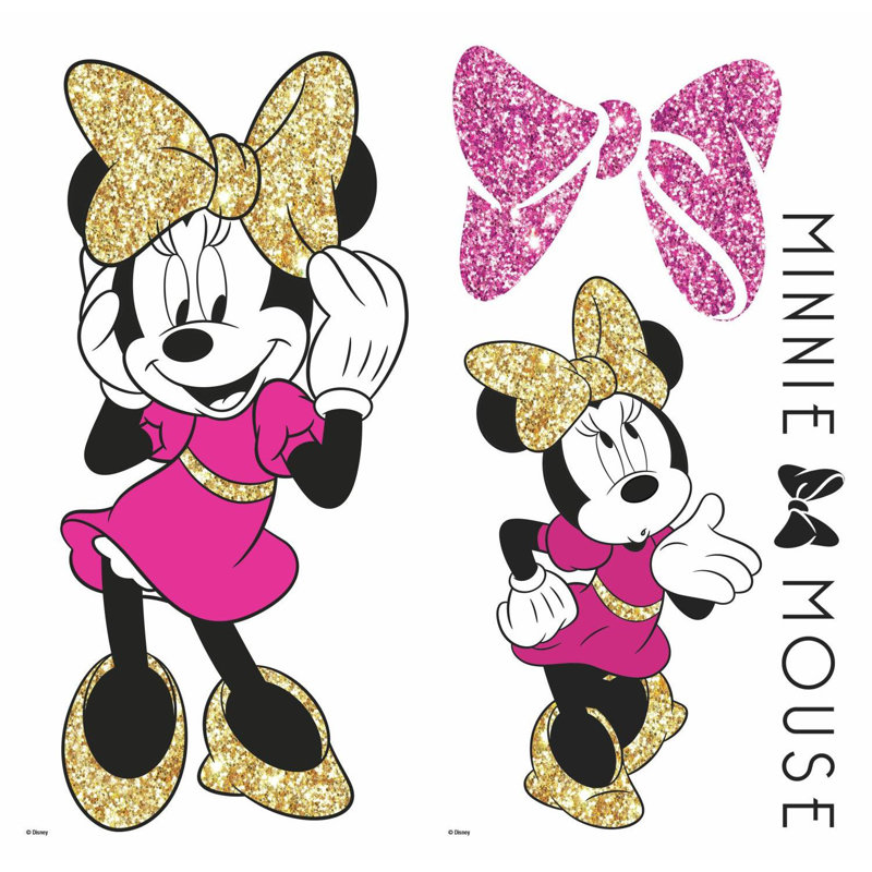 Décalcomanie murale colle et colle mouse minnie