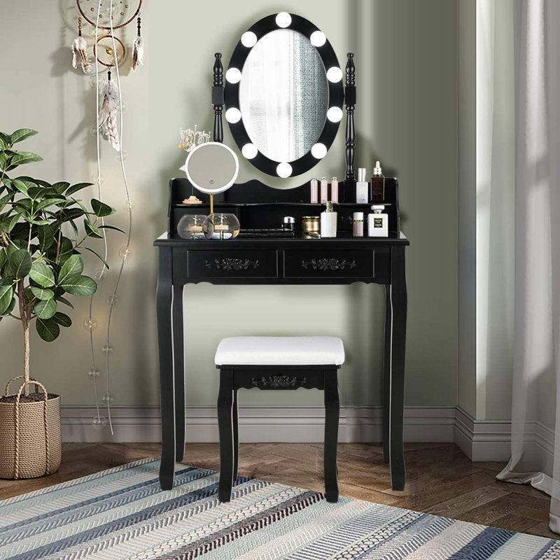 Crutcher Dressing Table with Mirror