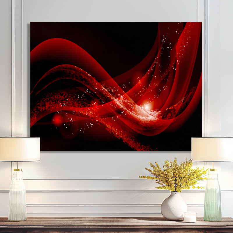 Illustration d'art rouge foncé sur toile tendue, H 8 po x l 12 po x p 1 po