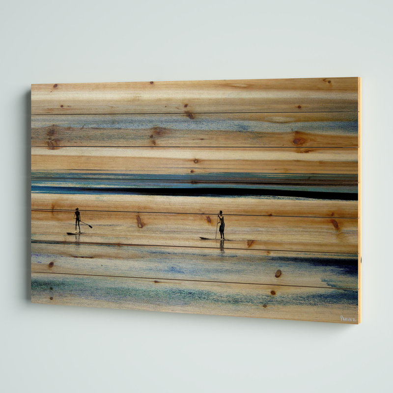 " Surfboard Paddling " by Parvez Taj, 20" H x 30" W x 1.5" D