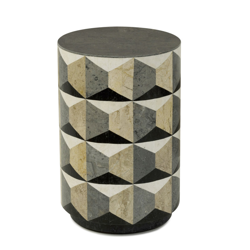 Milano End Table, 18" H x 12" W x 12" D