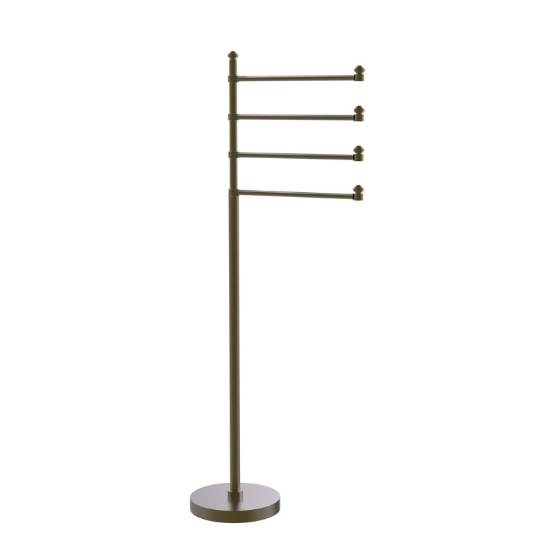Porte-serviettes sur pied 4 accoudoirs Southbeach, Laiton antique